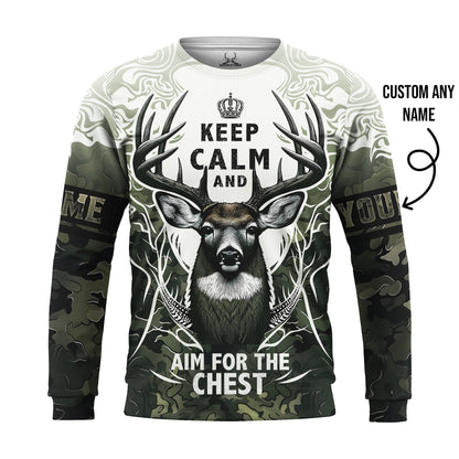 Deer Hunting Hoodie – Keep Calm and Aim for the Chest