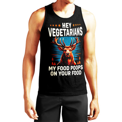 Deer Hunting Hoodie - Hey Vegetarians - My Food Poops on Your Food