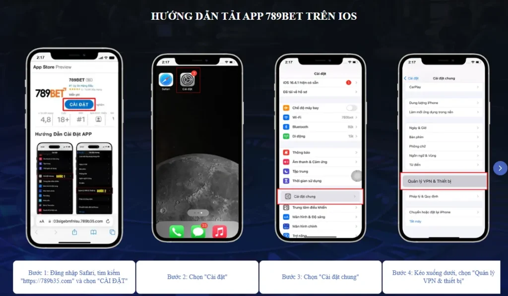 Hướng dẫn tải app 789bet hệ điều hành ios