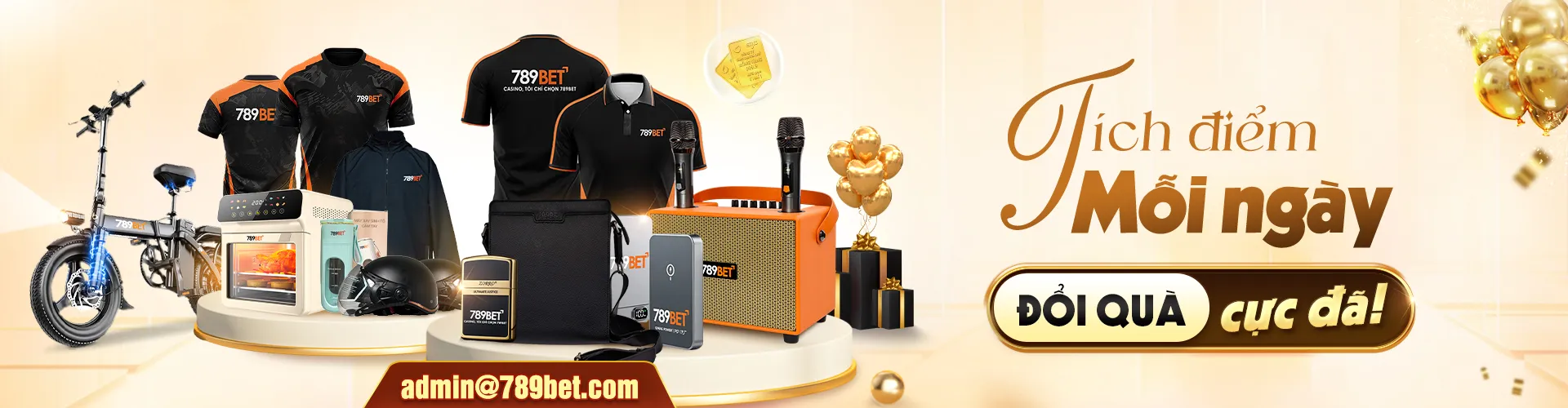 Sự kiện tích điểm mỗi ngày đổi quà hấp dẫn tại nhà cái 789BET