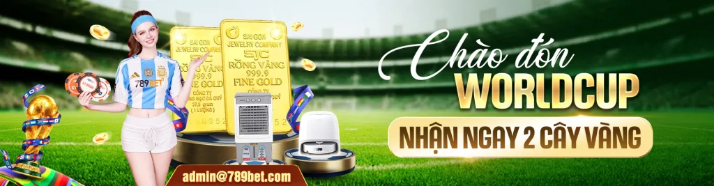 Sự kiện nạp tiền tích cược nhận 2 cây vàng 9999 đang diễn ra tại 789BET